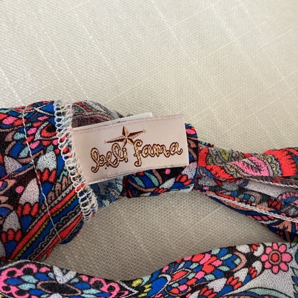 Luli Fama Rebeldia -T Back Romper Womens Size Large Paisley Mixed Print  Beach - Picture 9 of 16